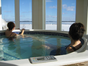 Jacuzzi hot tub at Oak Island Resort in Nova Scotia Canada