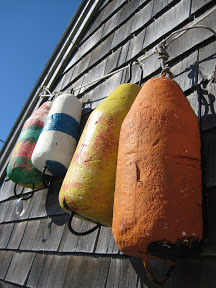 Fishing buoys in Peggy's Cove Nova Scotia