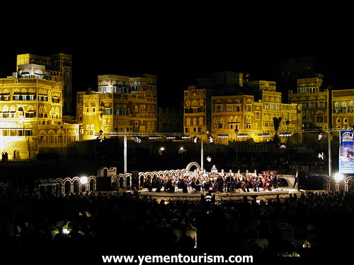 Concert infront of the old city in Sana'a, Yemen