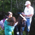Bedford South School studends get a lesson from Mr. Scott of the Sackville River Association. As part of the River Rangers program students learn about the various fish that live in the river.