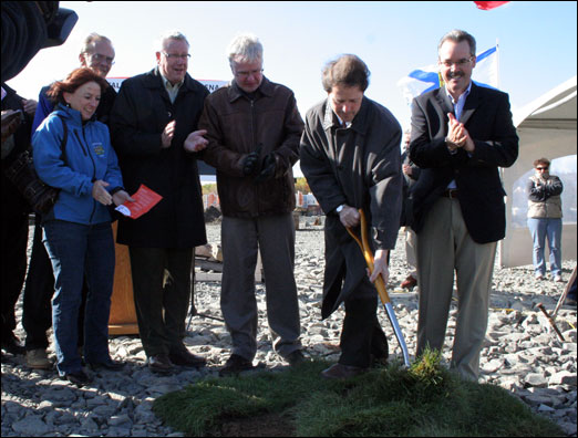 Halifax mayor Peter Kelly officially breaks ground at the future site of the new $40 million dollar four pad arena on Hammonds Plains Road in Bedford. The ground-breaking ceremony took place Thursday morning. More to follow.