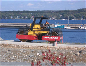 Machines have been hard at work for the grand opening of the new Bedford Harbourwalk.