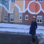 Holly MacLean, Public Relations Officer, stands in front of Northwood West Bedford Continuing Care Centre. The centre is scheduled to open in April 2010.