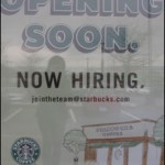 The sign is up for a Starbucks Coffee to open in the old Dairy Queen location, but no set date has yet to be confirmed.