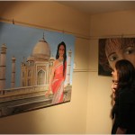 A spectator admires a painting of the Taj Majal during an opening reception at the Scott Manor House yesterday evening. This is the 4th annual Student Art Exhibition of its kind. The exhibit, which features artwork by students from primary to grade 12 in HRM, runs until July 4.