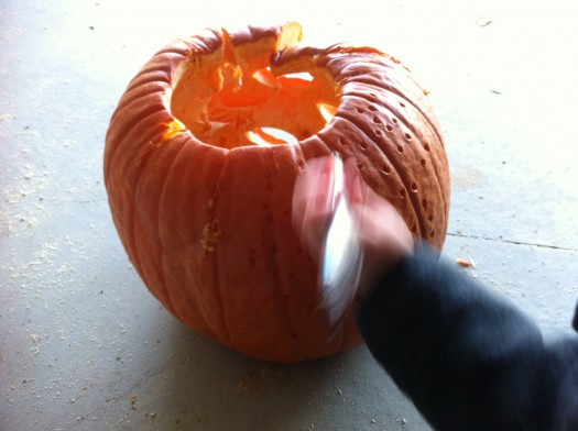 wordless wednesday: post halloween pumpkin “smash”