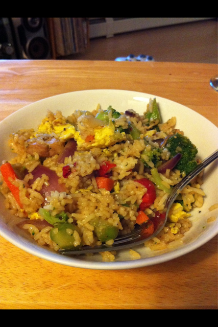 Vegetable Fried Rice w/ Chicken and Egg