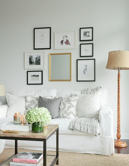 creating a gallery wall in your living room