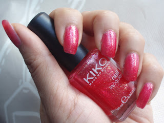 NOTD: Kiko Rosso Glitter Sparkle Touch