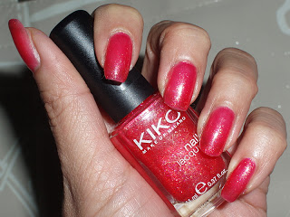 NOTD: Kiko Rosso Glitter Sparkle Touch