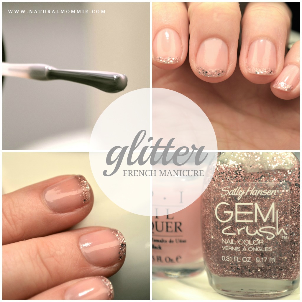 how to: do an easy glitter french manicure