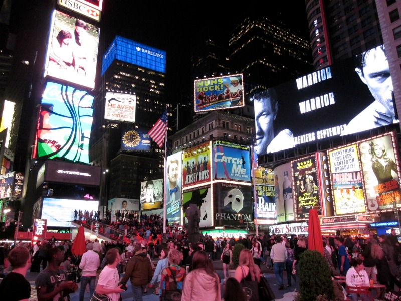 Time Square at night by The Culianry Chase