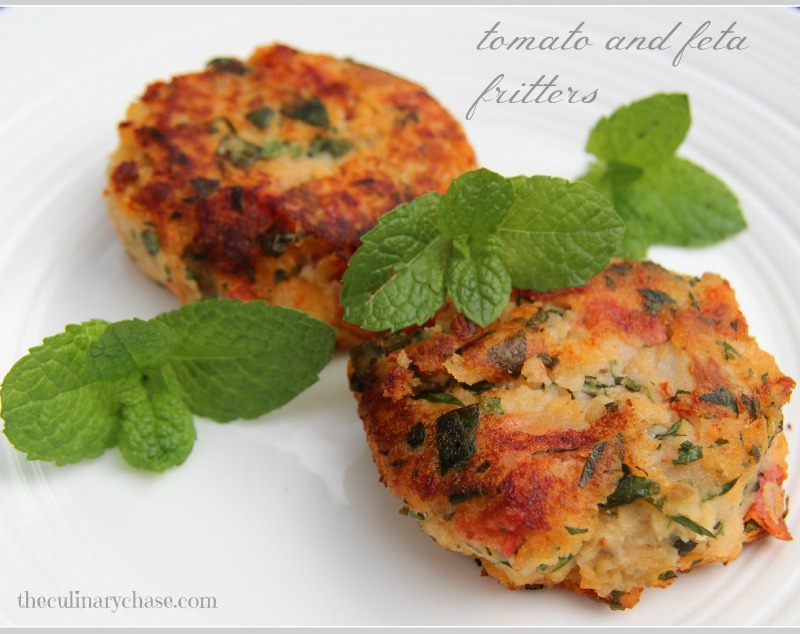 tomato & feta fritters by The Culinary Chase