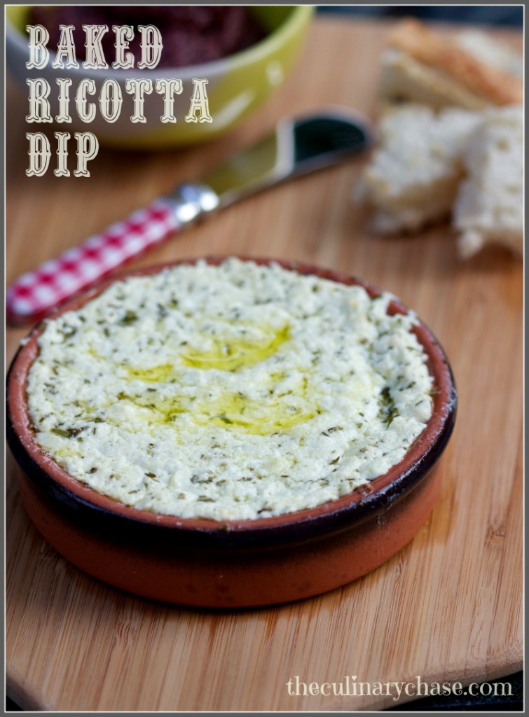 baked ricotta dip by The Culinary Chase