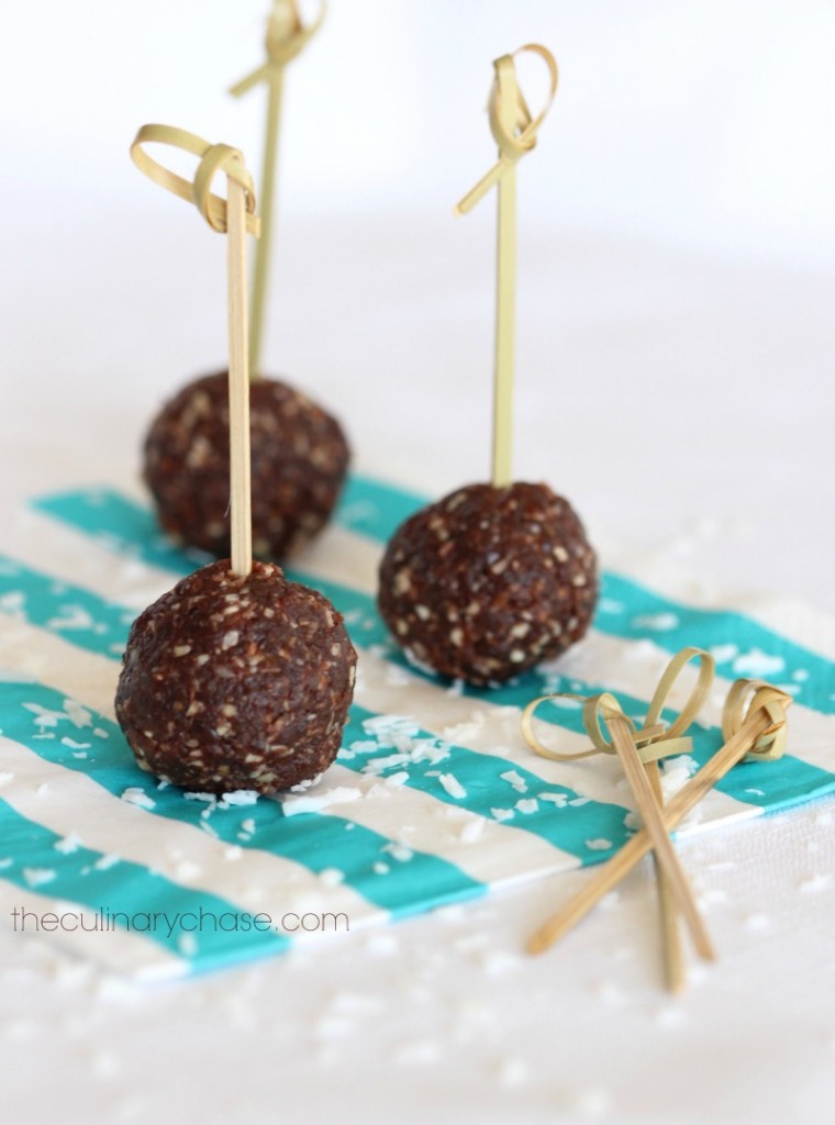 chocolate date balls by The Culinary Chase