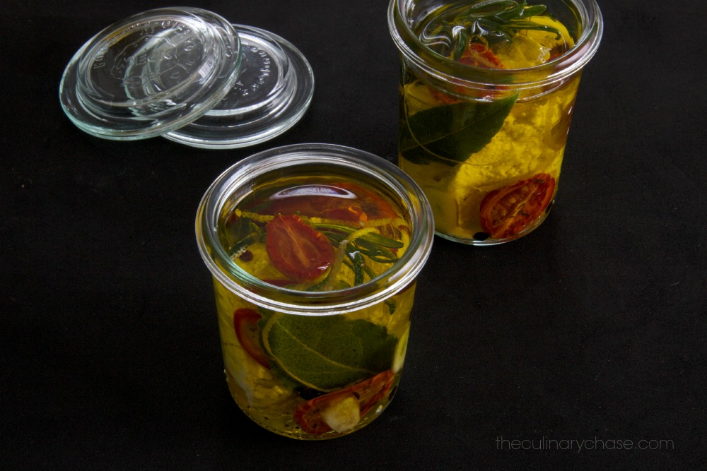 marinated feta by The Culinary Chase