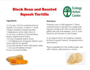 Black Bean and Roasted Squash Tortillas