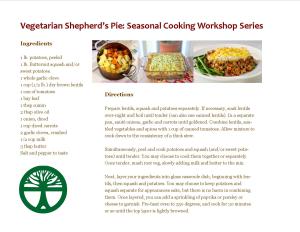 Vegetarian Shepherds Pie Workshop