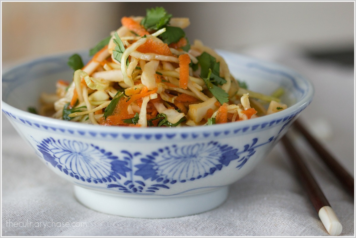 coleslaw with Asian dressing by The Culinary Chase