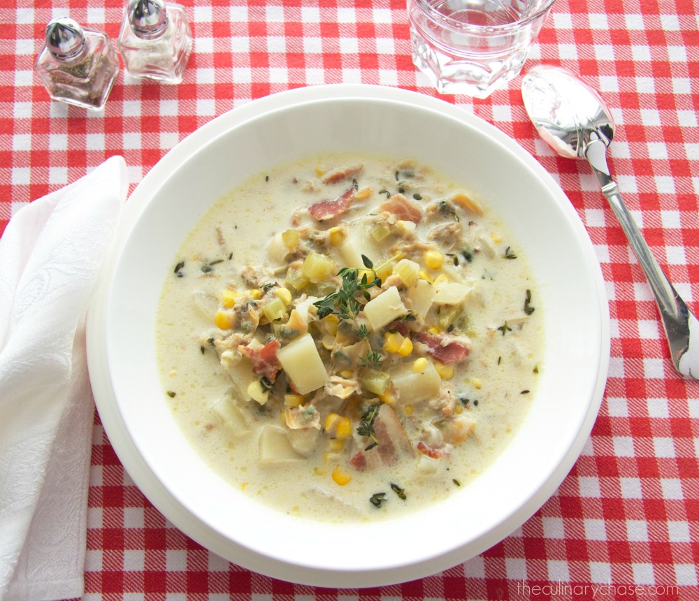 clam chowder by The Culinary Chase