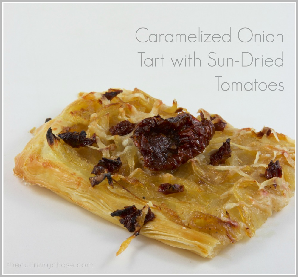 Caramelized Onion Tart with Sun-Dried Tomatoes by The Culinary Chase