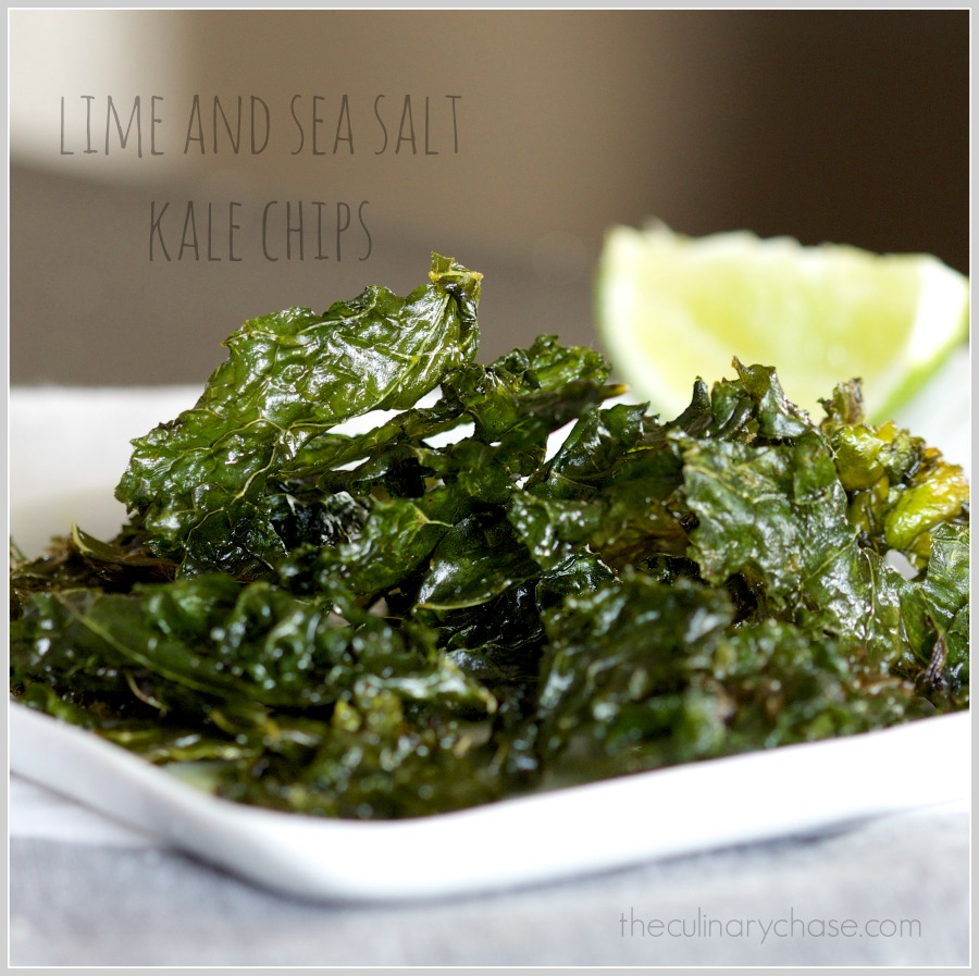 lime & sea salt kale chips by The Culinary Chase