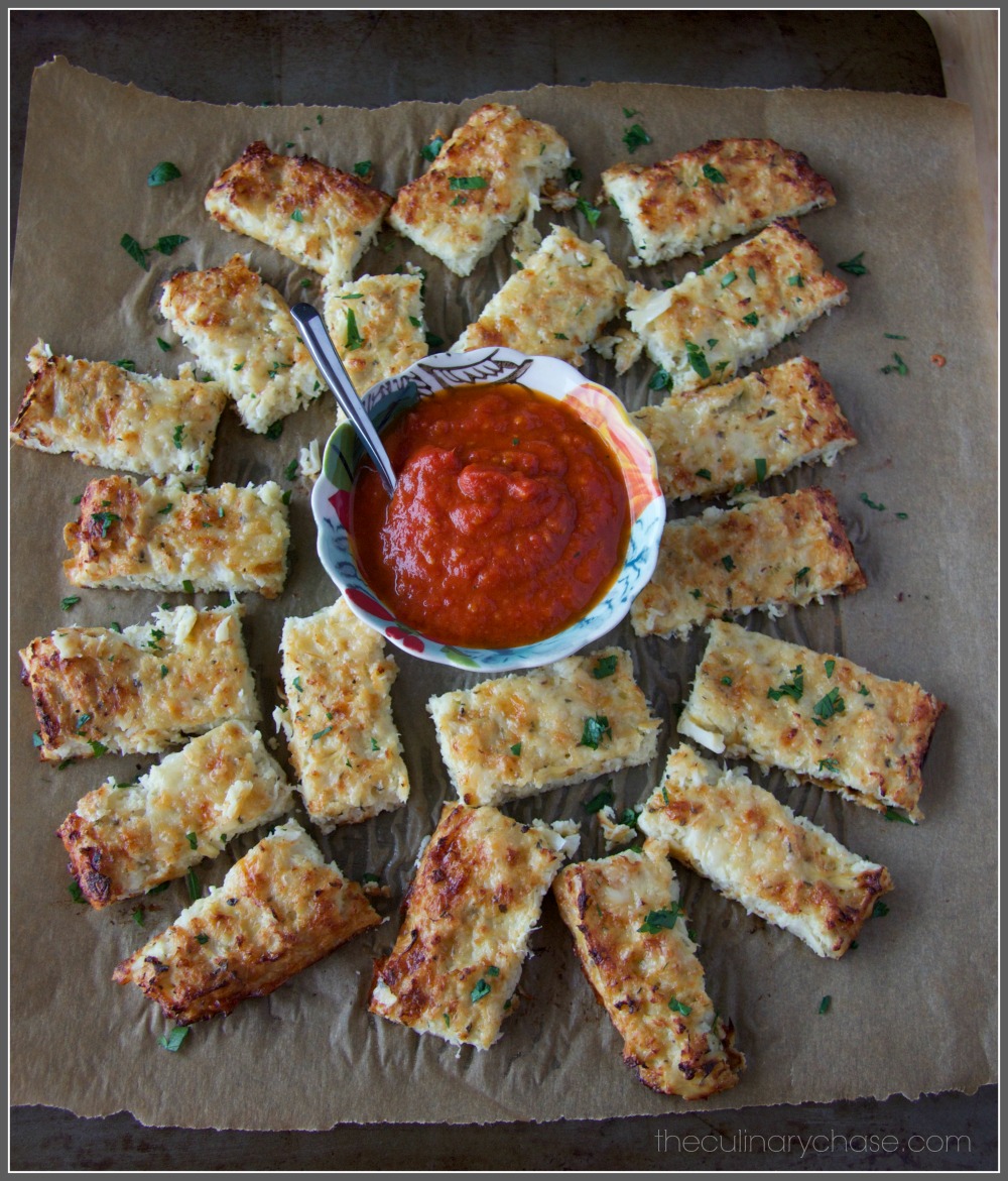 cauliflower breadsticks by The Culinary Chase