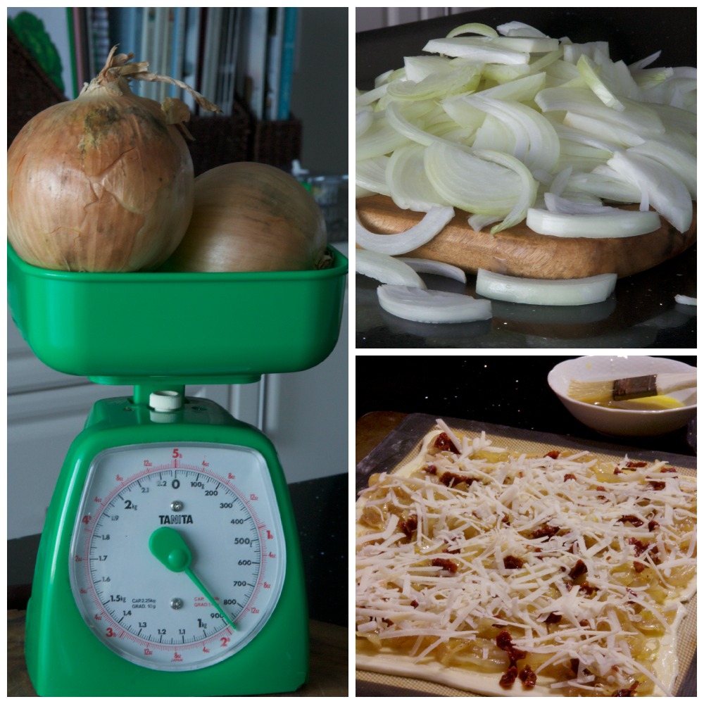 onion tart Collage