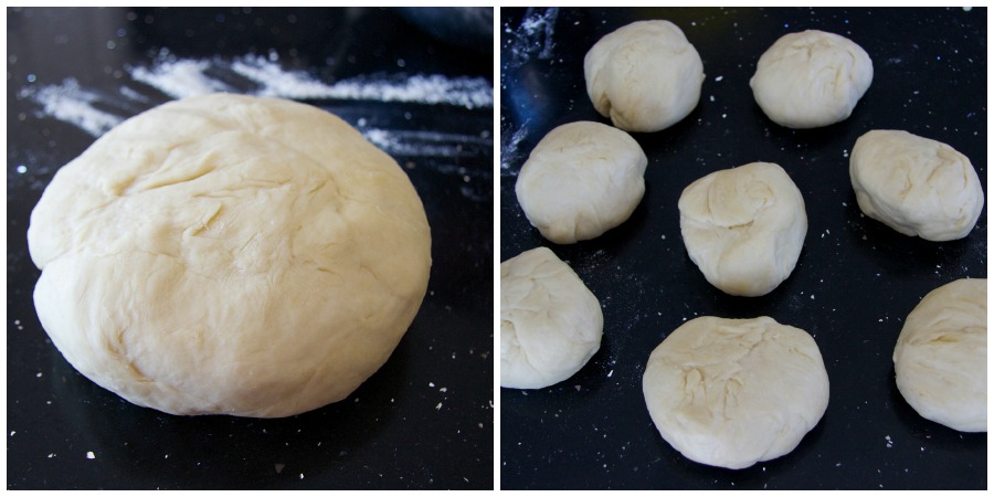 hamburger dough collage by The Culinary Chase
