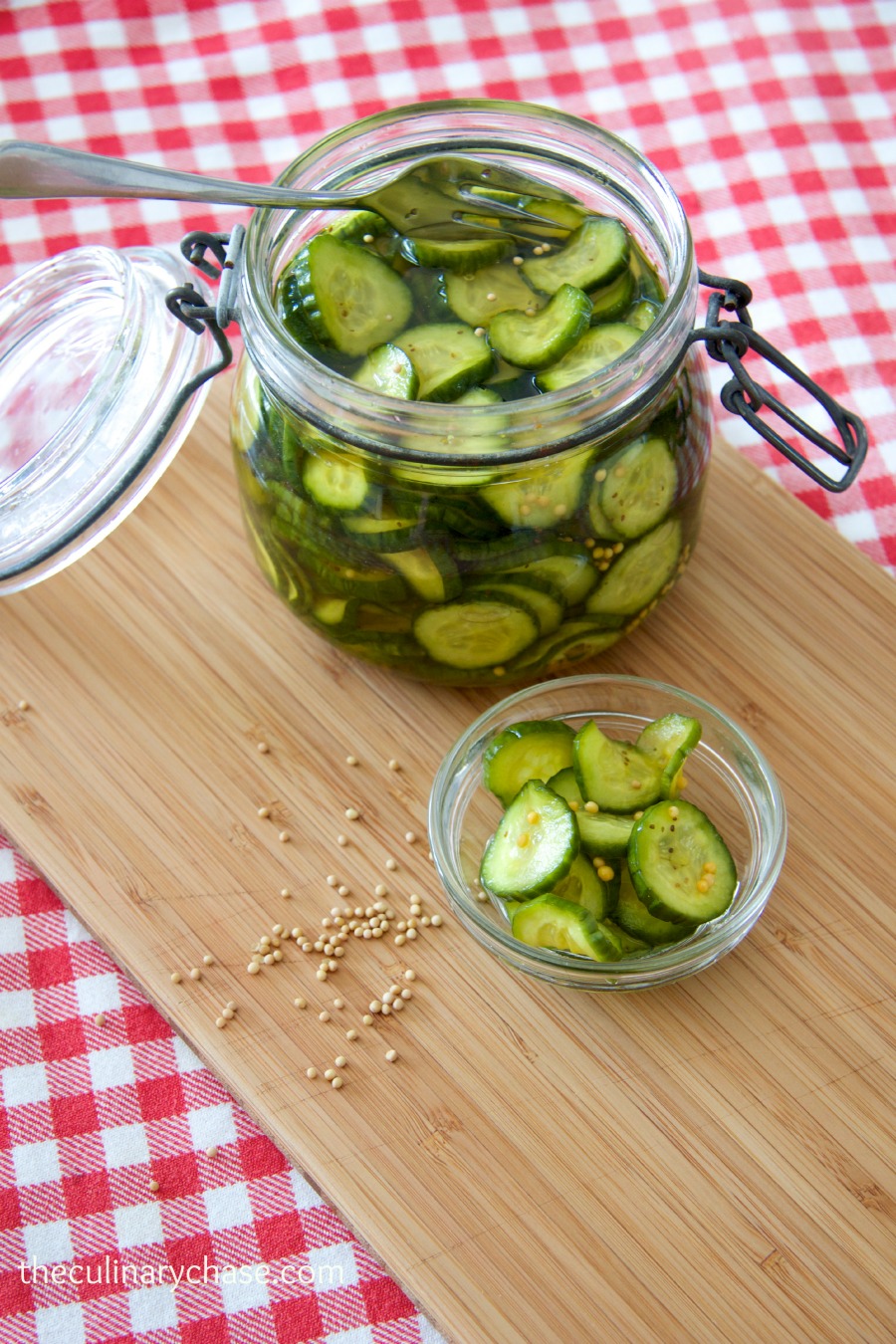 bread & butter pickles by The Culinary Chase