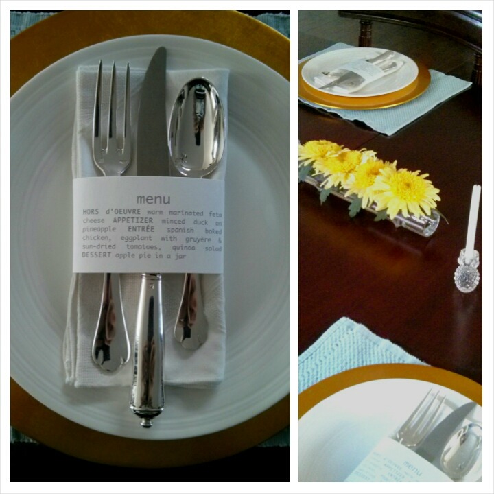 table setting by The Culinary Chase
