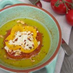 baked feta with tomatoes & peppers by The Culinary Chase