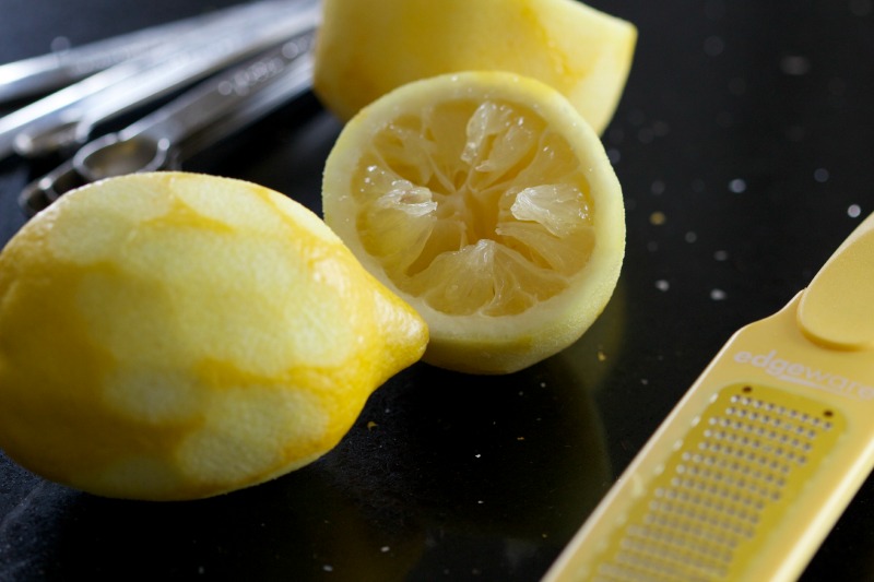 lemons zested by The Culinary Chase