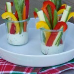 crudites with blue cheese dip