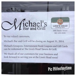 The fate of Michael's Bar is now known