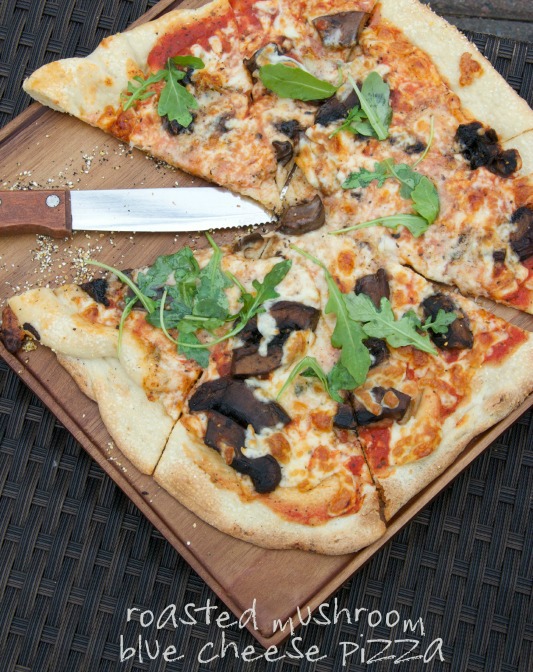 roasted mushroom & blue cheese pizza