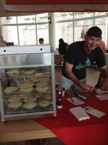 Co-owner Mike Noakes serves up Humble Pies at Dartmouth