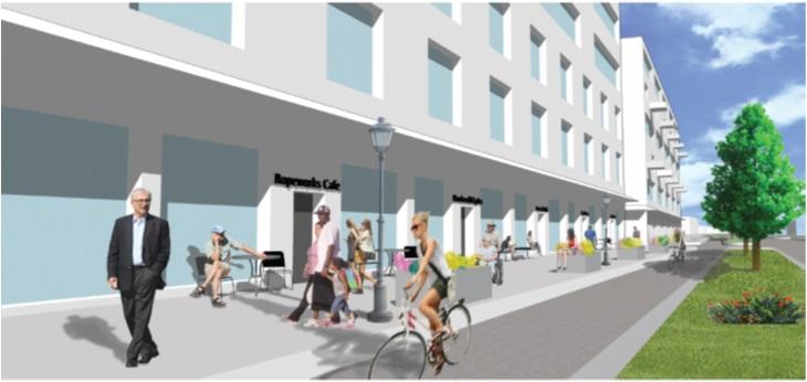 A bike-and-pedestrian-friendly vision for Wyse Road.