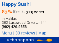 Happy Sushi on Urbanspoon