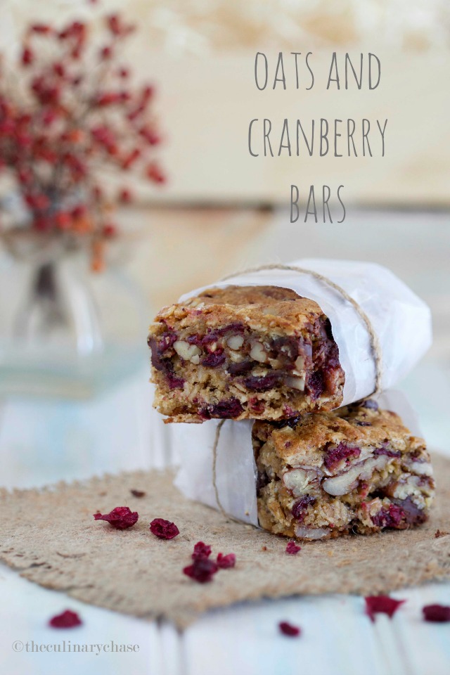 oats & cranberry bars