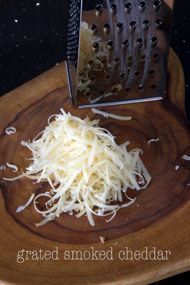 grated smoked cheddar