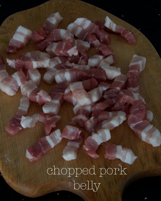 chopped pork belly