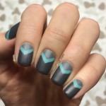 Matte chevrons moons! ??I always like mattifying my manis during the first few months of the year. I have no idea why.. Anyways, for this mani I used @essiecanada Where