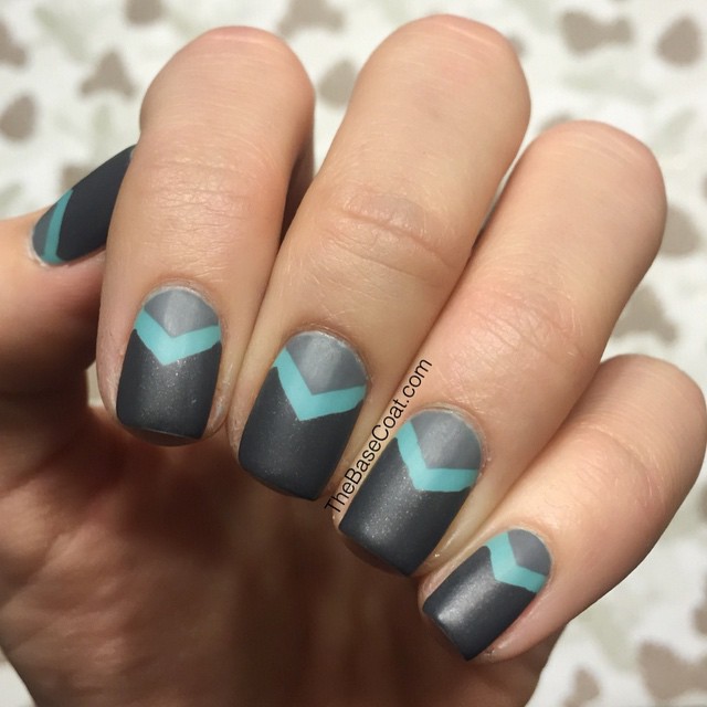 Matte chevrons moons! ??I always like mattifying my manis during the first few months of the year. I have no idea why.. Anyways, for this mani I used @essiecanada Where