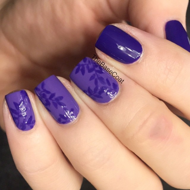 Purple leaves! I created this look with OPI Lost My Bikini in Molokini & OPI Do You Have This Color In Stockholm?