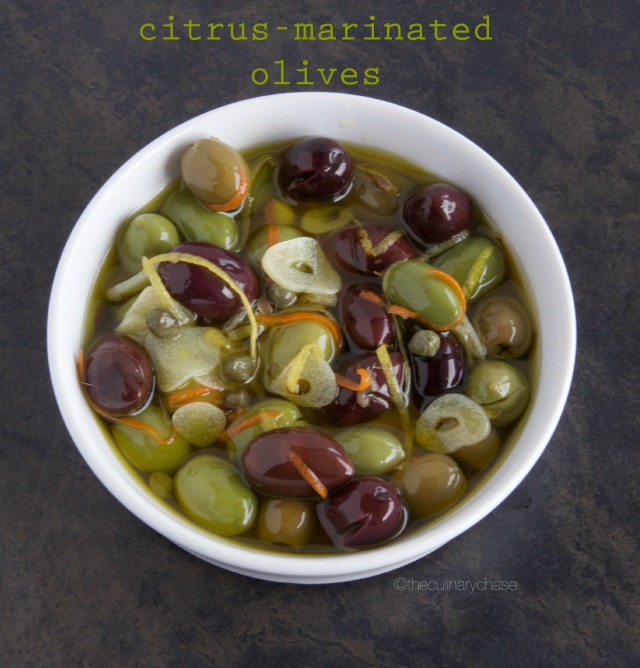 citrus-marinated olives