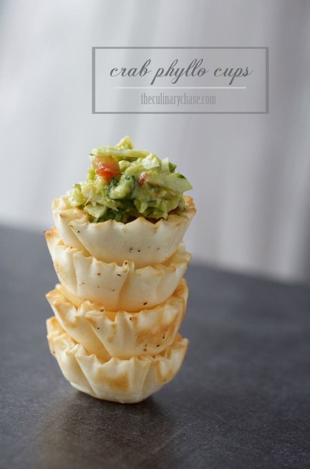 crab phyllo cups by The Culinary Chase