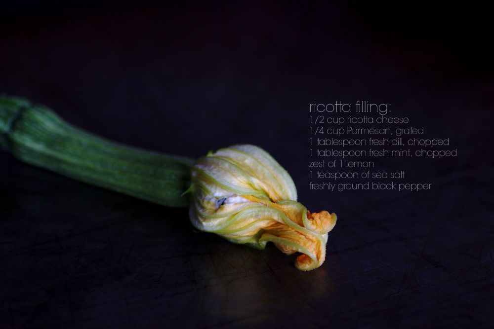 ricotta filling for zucchini flowers