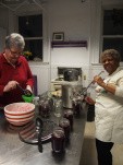filling jars with beets and vinegar brine