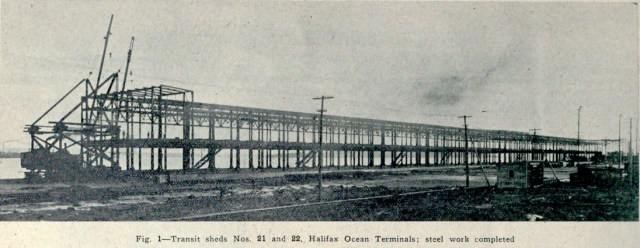 Constructing the Halifax Ocean Terminals.